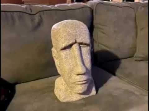 sad moyai  meme template