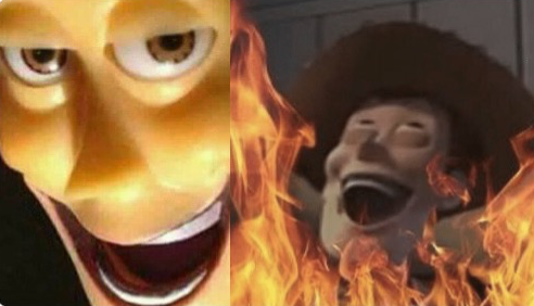 Satanic woody (no spacing)  meme template