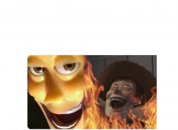 Satanic Woody meme template