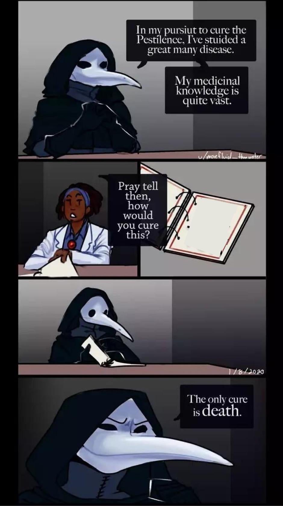 SCP-049 The only cure is death  meme template