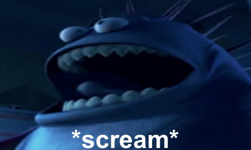 Screaming monster  meme template