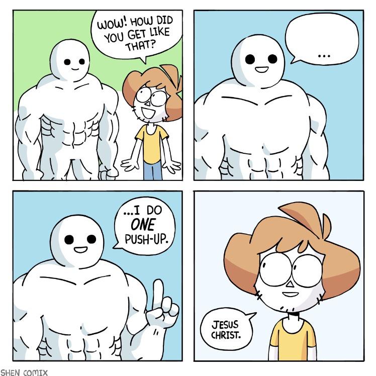 Shen 1 push up  meme template