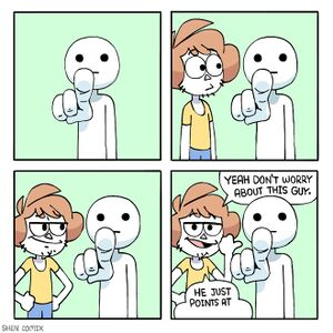 Shen Comics - Point  meme template