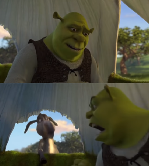 shrek (will you stop for 5 minutes)  meme template