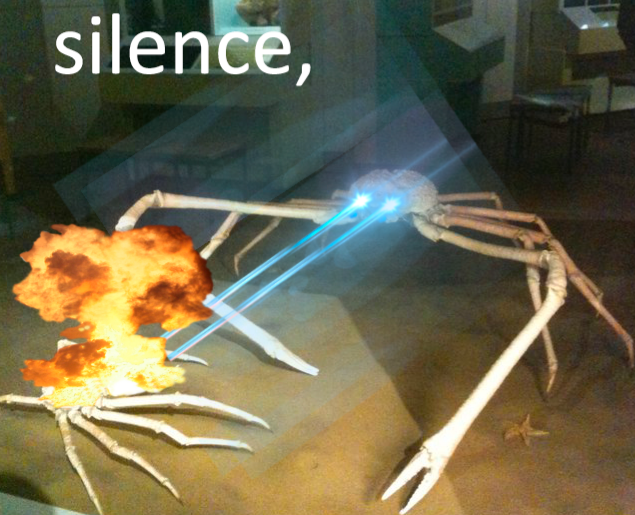 Silence Crab meme template