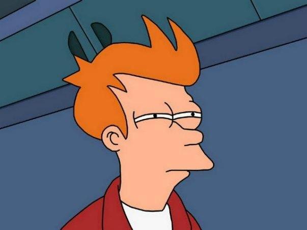 skeptical fry  meme template