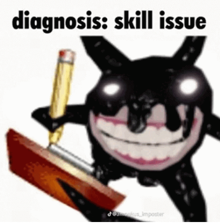 skill issue  meme template