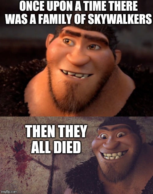 Skywalker vs Croods  meme template