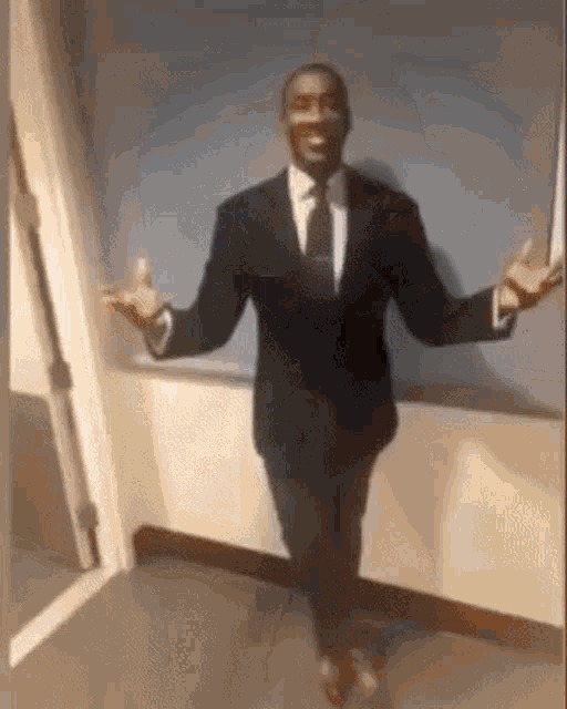 smiling black guy in suit meme template