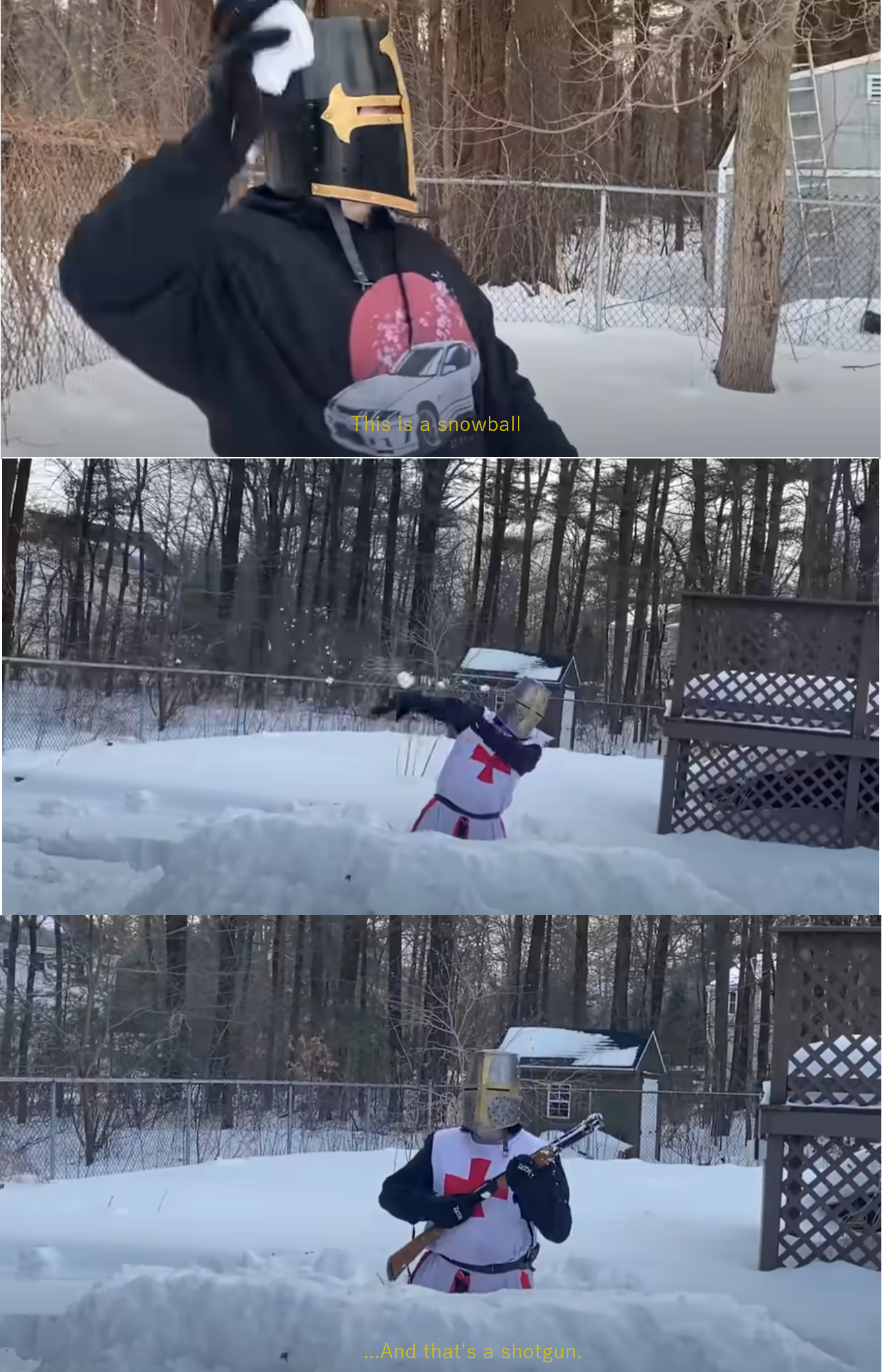Snowball and Shotgun  meme template