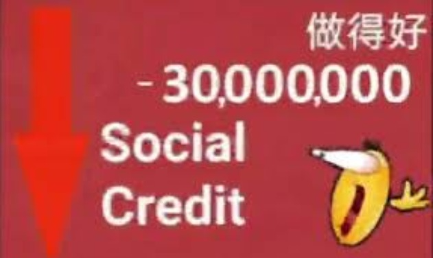 social credit  meme template