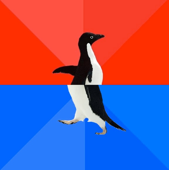 Socially Awesome Awkward Penguin meme template