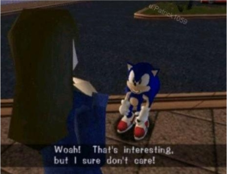 Sonic I dont care  meme template