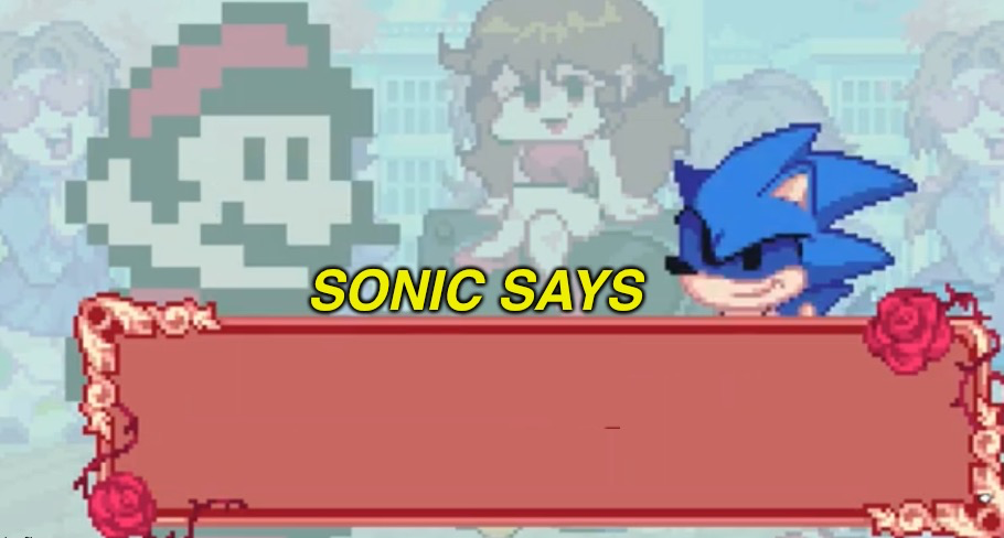 Sonic Says but Friday Night Funkin  meme template