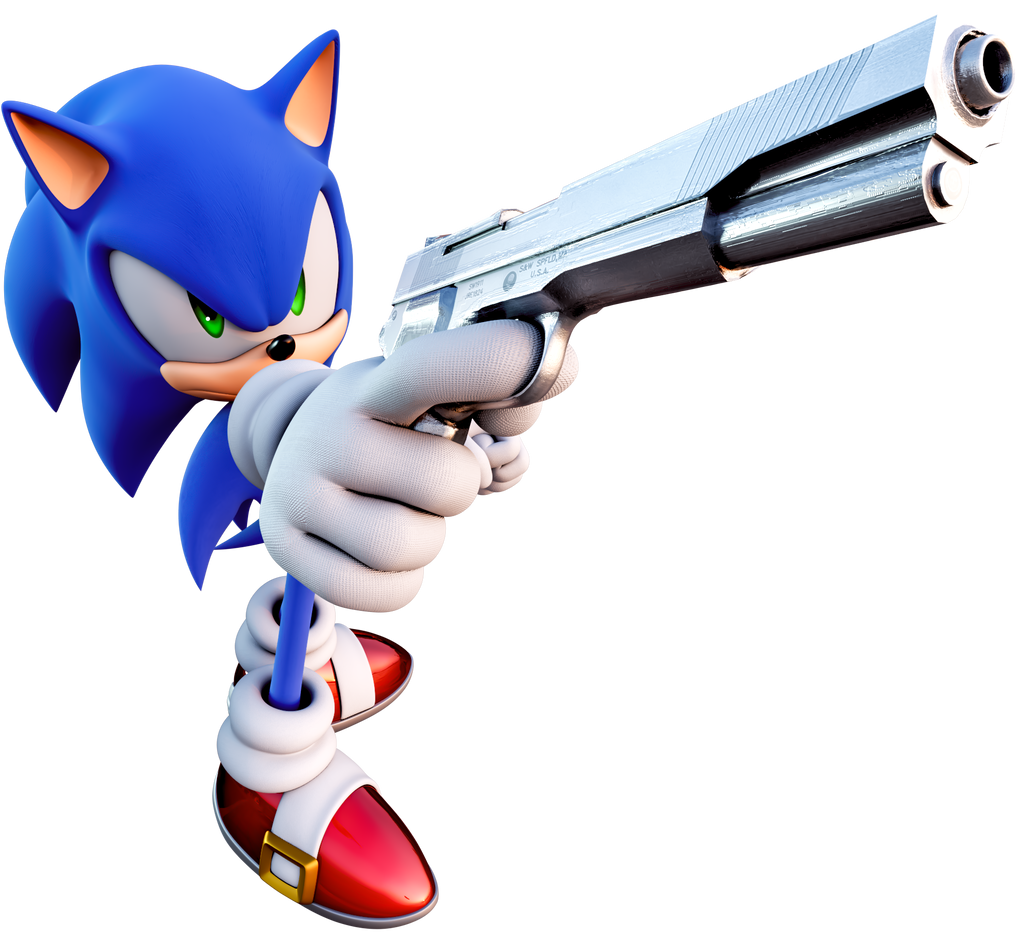 Sonic with a gun  meme template