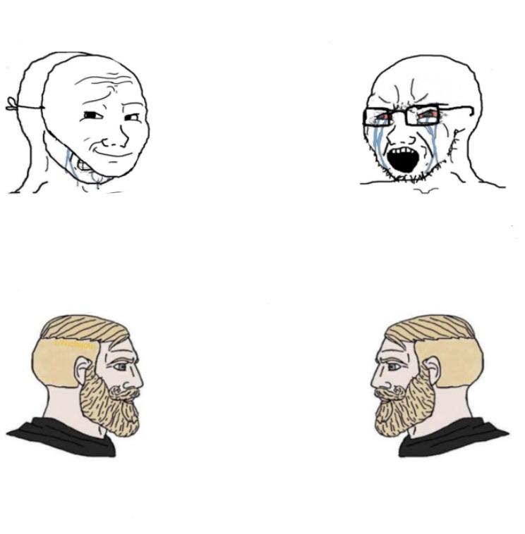 Soy Boy Chad  meme template