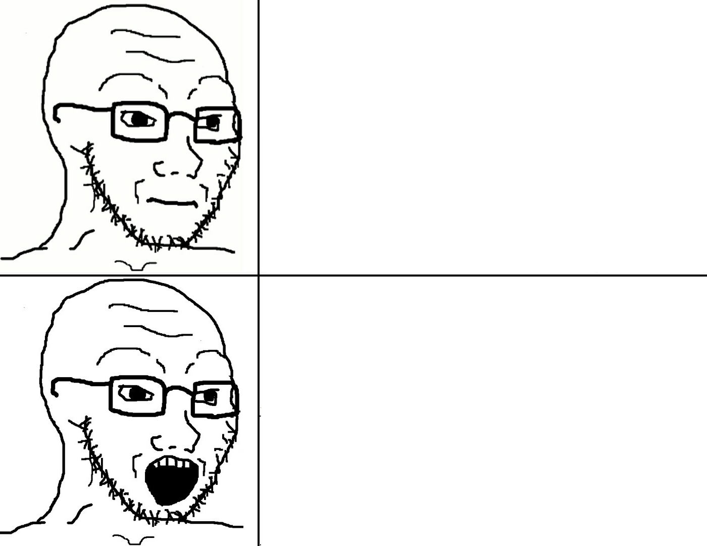 Soyjak Reaction  meme template