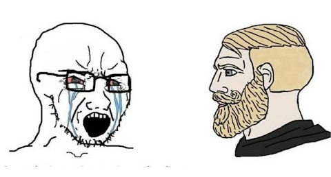 Soyjak vs Chad  meme template