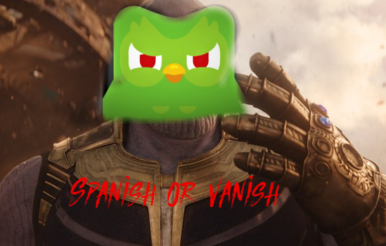 SPANISH OR VANISH  meme template