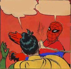 spider-man slapping robin  meme template