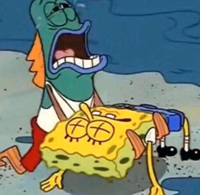 Spongebob dead  meme template
