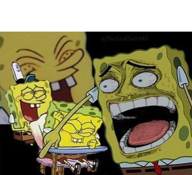 Spongebob laughing  meme template