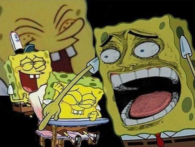 Spongebob laughing Hysterically  meme template