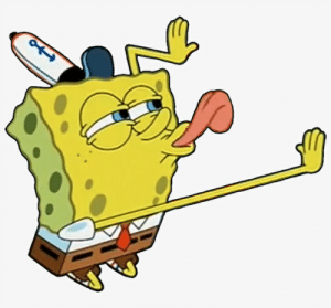 Spongebob licking  meme template