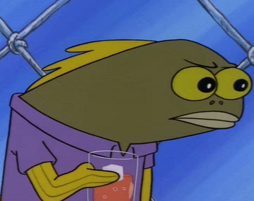 Spongebob Long Neck Fish  meme template