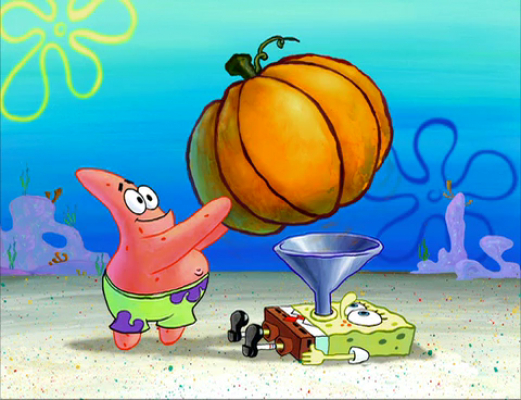 SpongeBob pumpkin funnel  meme template