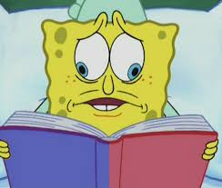 Spongebob reading two pages  meme template