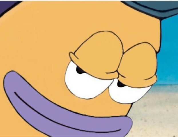 Spongebob smiling mailman  meme template