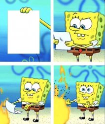 Spongebob yeet meme template
