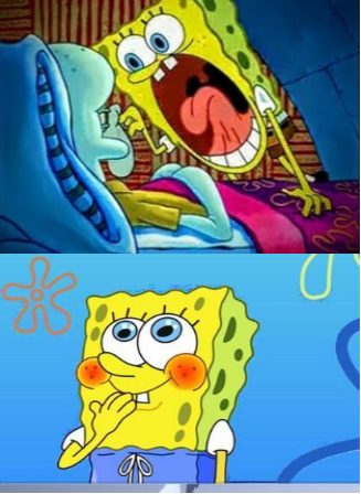 Spongebob Yell/Spongebob Shy  meme template