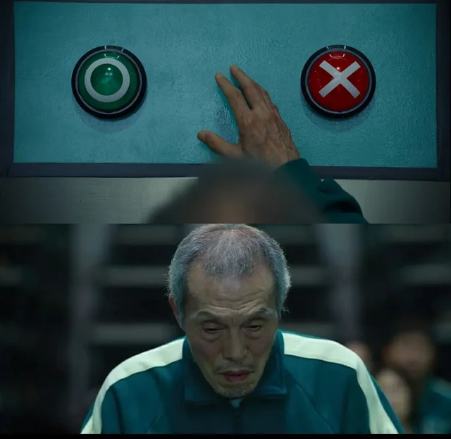 Squid Game Two Buttons  meme template