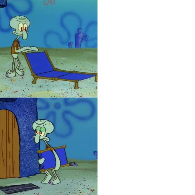 Squidward Lounge Chair Meme  meme template