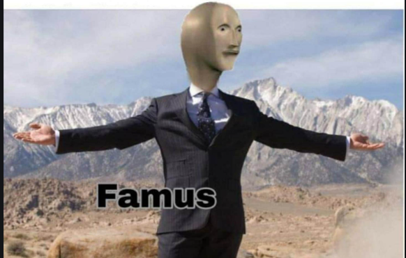 Stonks famus  meme template