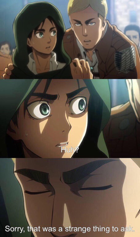 Strange question attack on titan  meme template