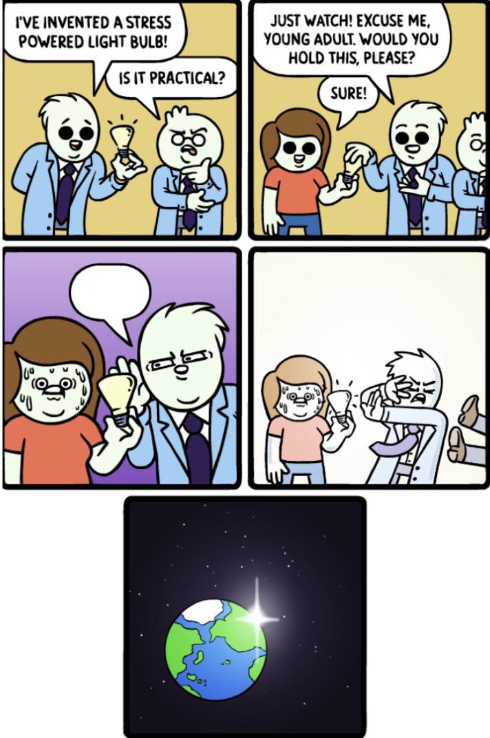 stress light bulb  meme template