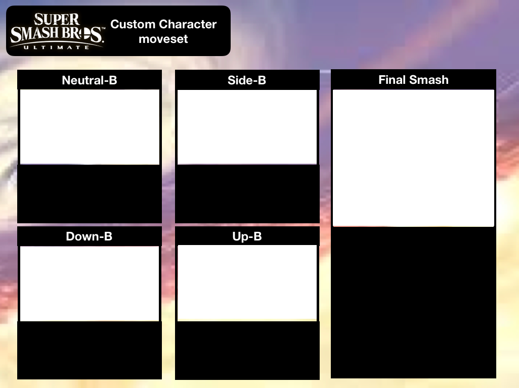 Super Smash Bros Ultimate Custom Character Moveset  meme template