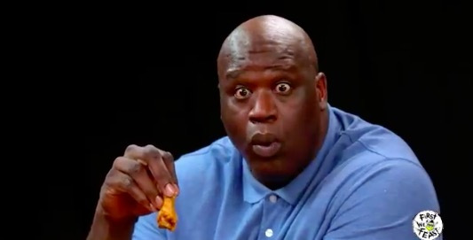 surprised shaq  meme template