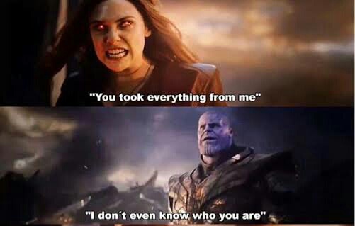 Thanos and Wanda  meme template