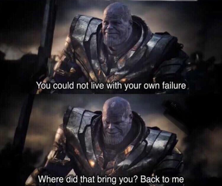 Thanos back to me  meme template
