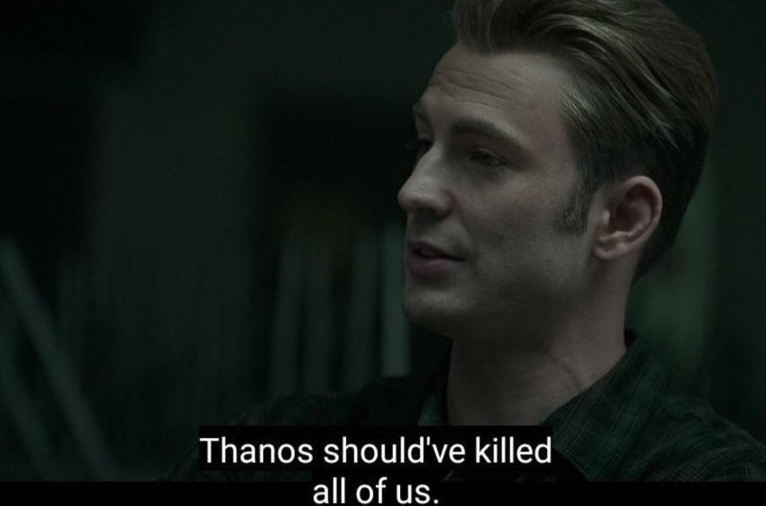 Thanos should've killed all of us  meme template