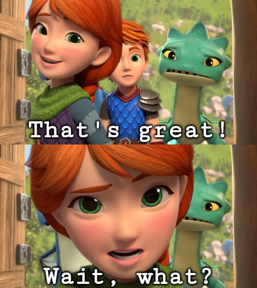 That's great! Wait, what?  meme template
