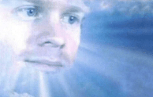 The first guy to go to heaven  meme template