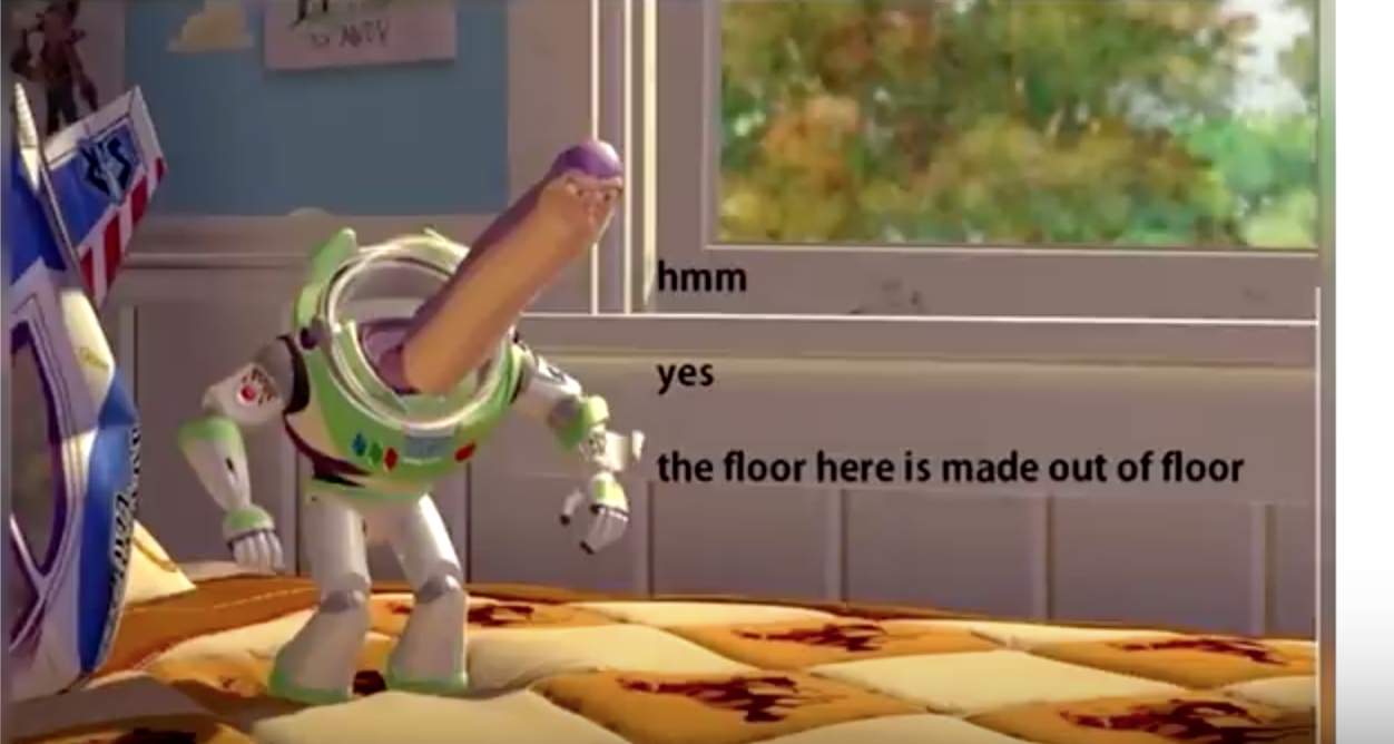 The Floor Here is Floor  meme template
