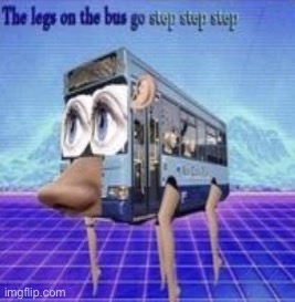 The legs on the bus go step step  meme template