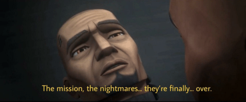 The mission, the nightmares... they’re finally... over.  meme template