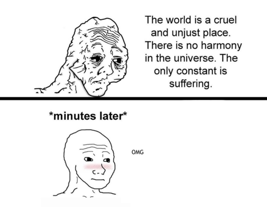The only constant is suffering  meme template